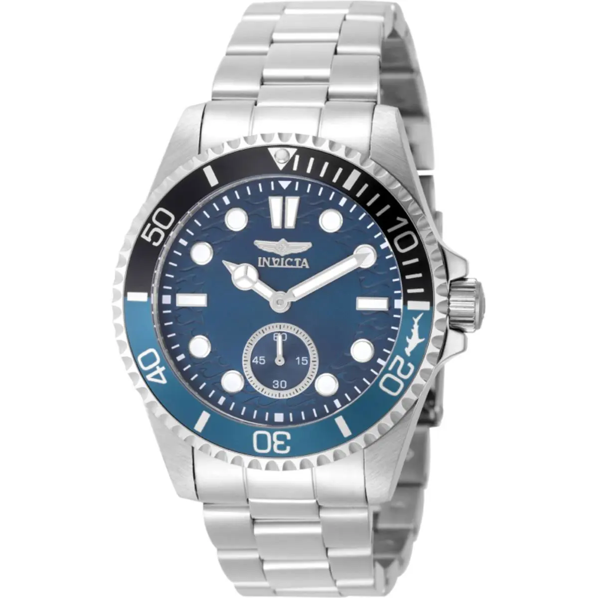 Invicta Men`s Watch Pro Diver Quartz Blue Dial Silver Tone Steel Bracelet 49432 - Dial: Blue, Band: Silver