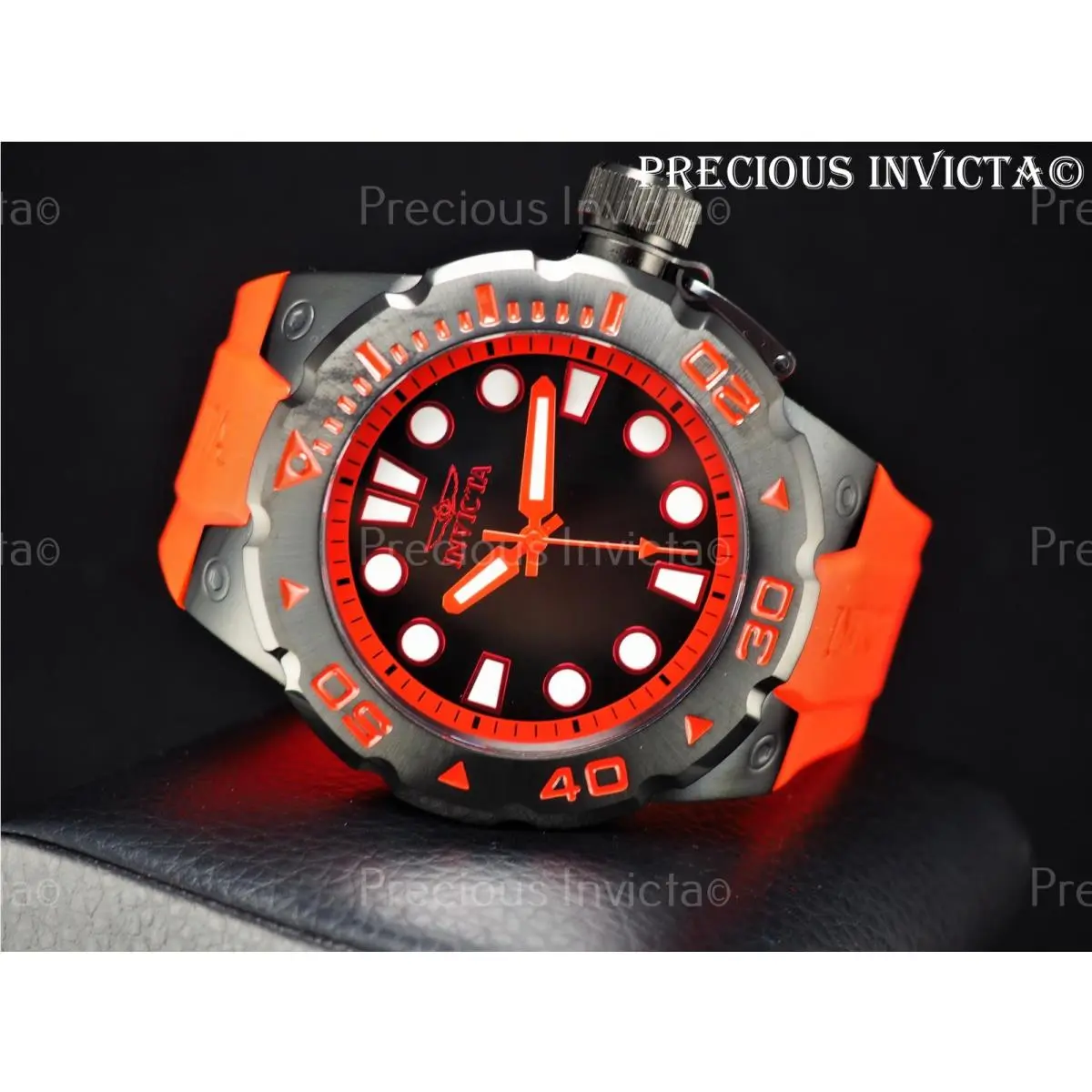 Invicta Men`s 51mm Pro Diver Quartz Black/red Tone 200m Silicone Strap Watch