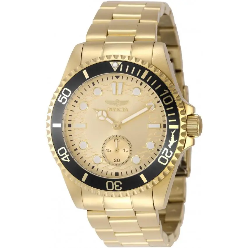 Invicta Men`s 49428 Pro Diver Quartz VD78 Gold Dial Watch
