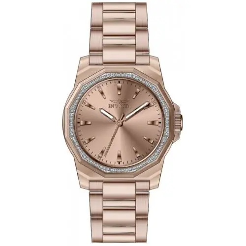 Invicta Speedway Quartz Crystal Rose Gold Dial Ladies Watch 49115