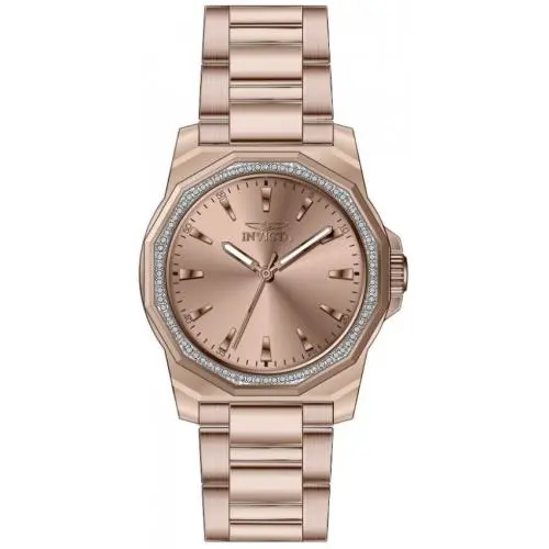 Invicta Speedway Quartz Crystal Rose Gold Dial Ladies Watch 49115