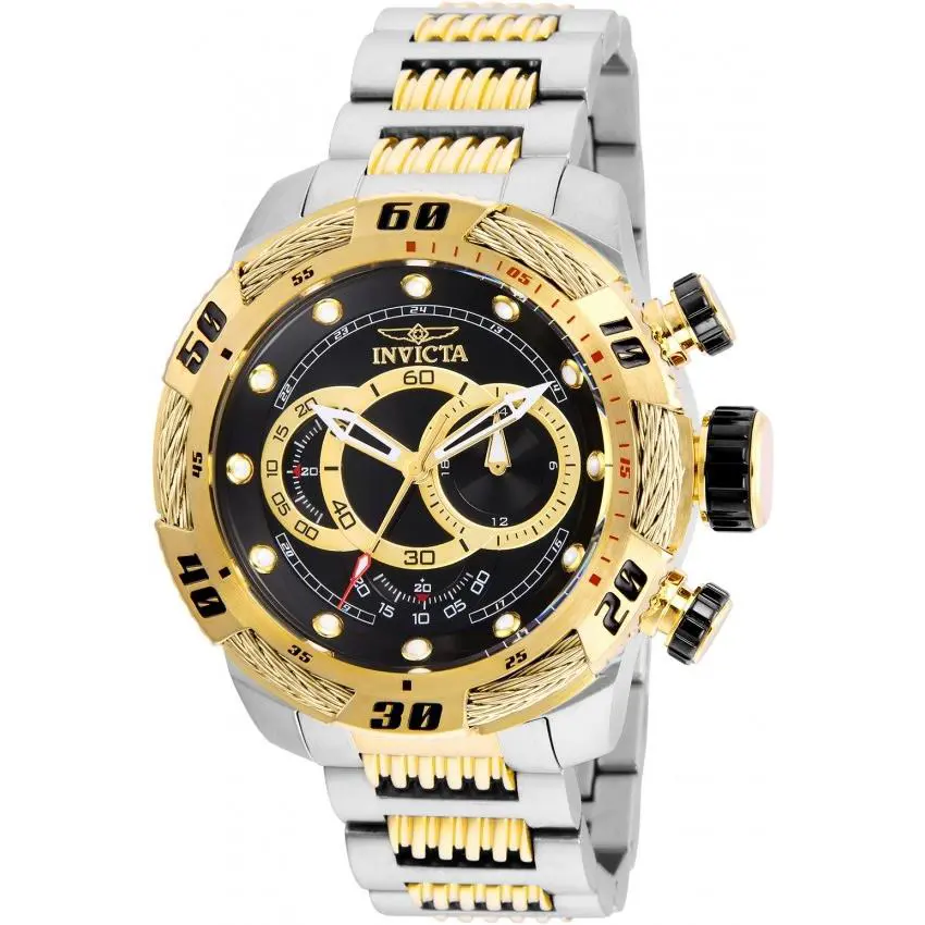 Invicta Men`s Watch Speedway Quartz Chronograph Two Tone Steel Bracelet 25481