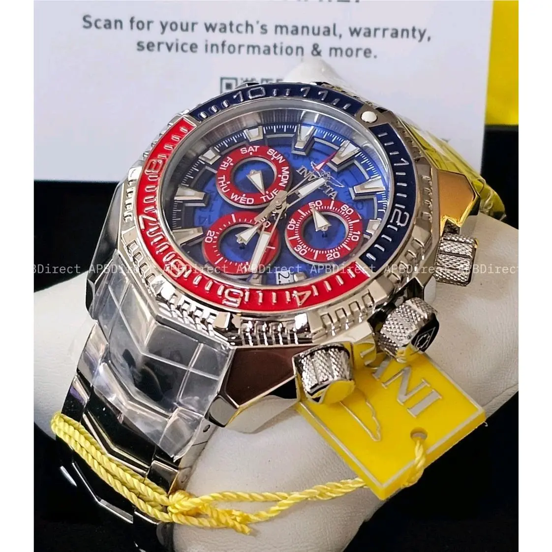 Invicta - Akula - Swiss Z60 Chronograph 55mm High Polished SS Case - Mens Watch