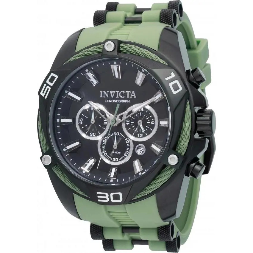 Invicta Bolt Swiss Ronda Z60 FE Caliber Men`s Watch - 50mm Green Black 44539