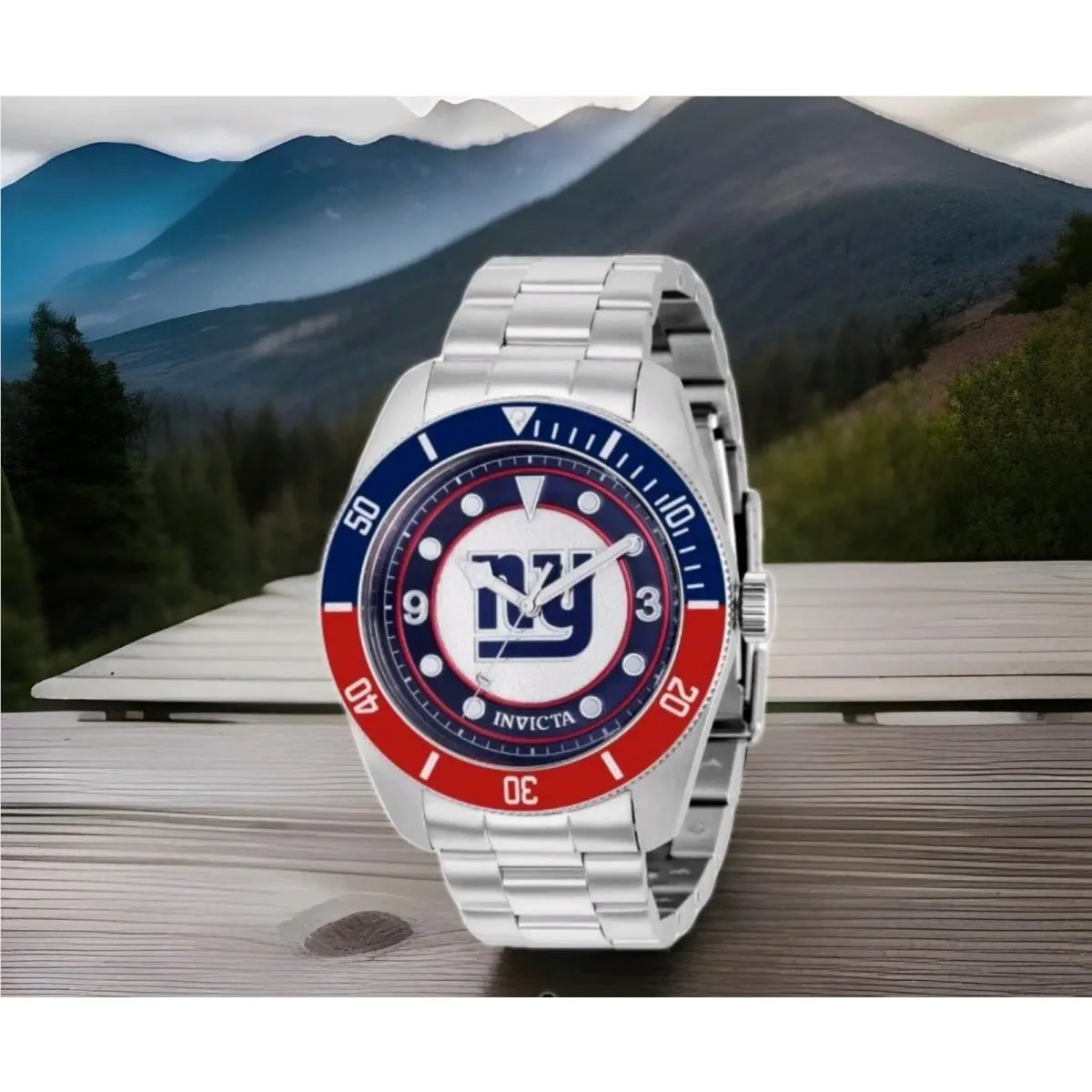 Invicta Nfl York Giants Men`s 47mm Throwback Logo Limited Quartz Watch 37232
