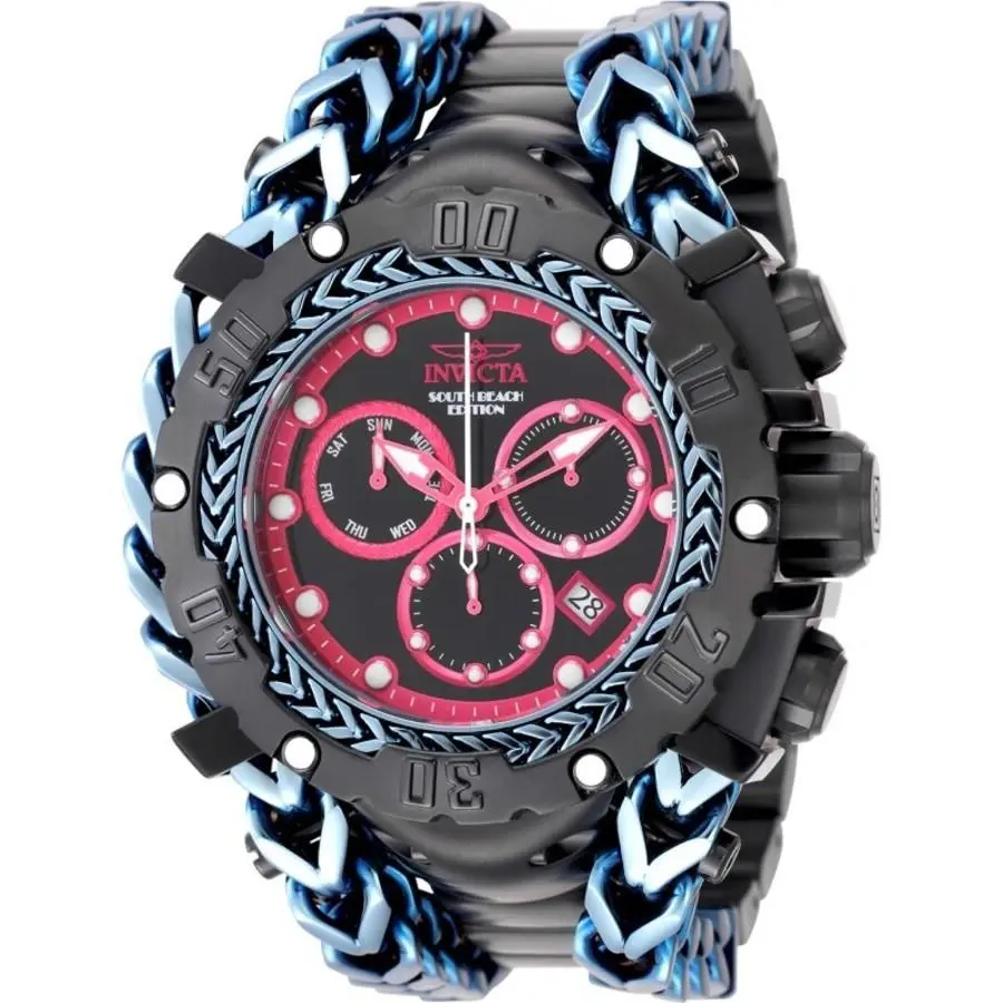 Invicta Gladiator South Beach Chronograph Quartz Black Dial Men`s Watch 48611