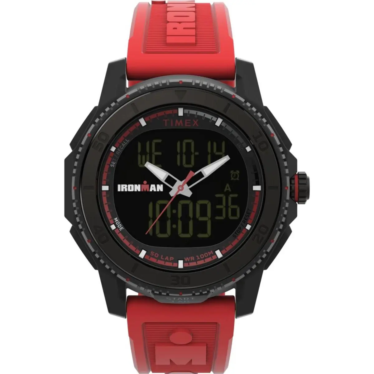 Ironman Adrenaline Red Men`s Watch TW2W53700 by Timex