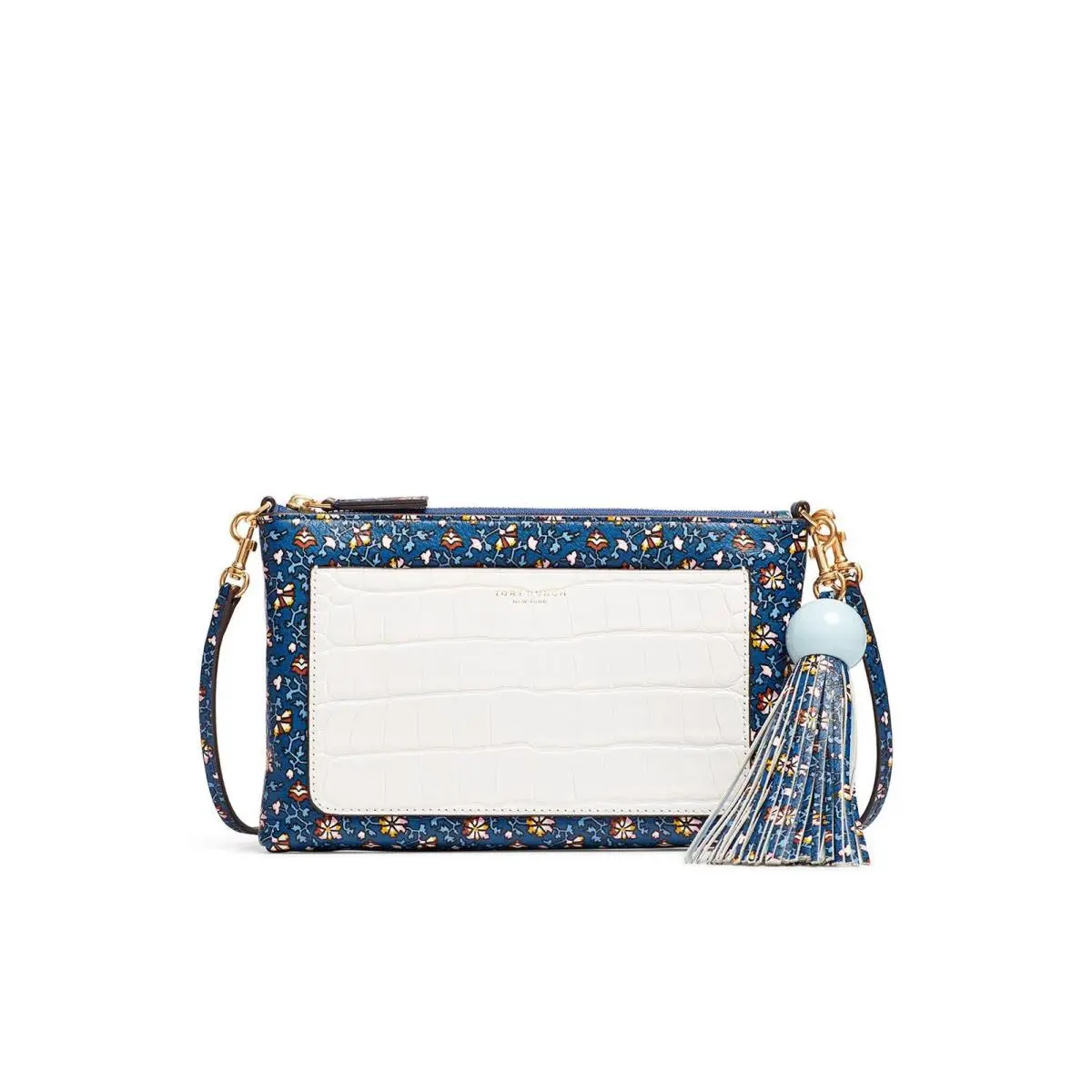 Tory Burch Blue Colorbock Tassel Crossbody 57002-491