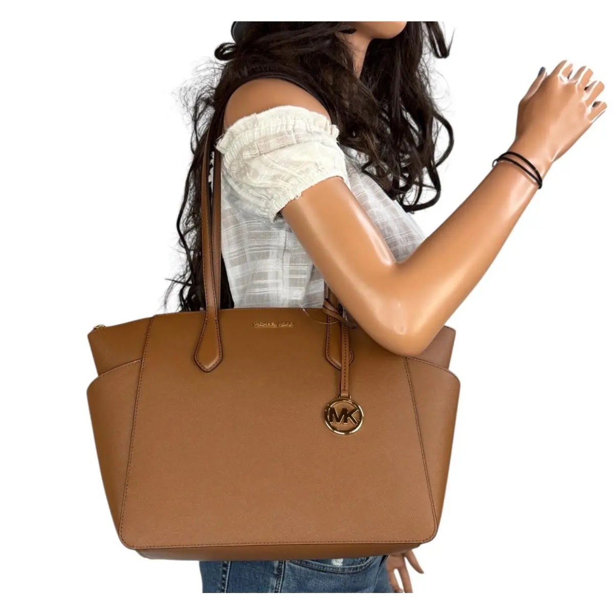 Marilyn Medium Top Zip Shoulder Tote Bag Purse Luggage by Michael Kors