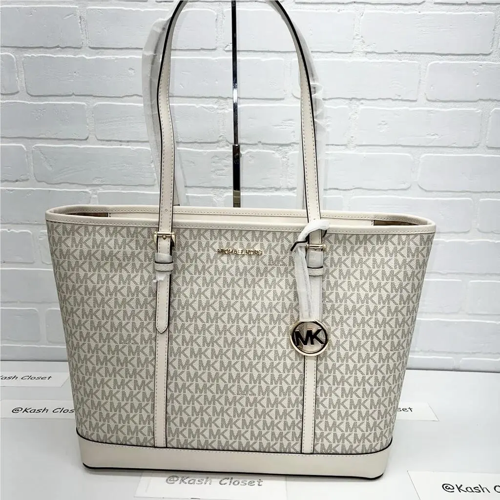 Michael Kors Tote Bag Jet Set Travel Large Logo Tote Purse