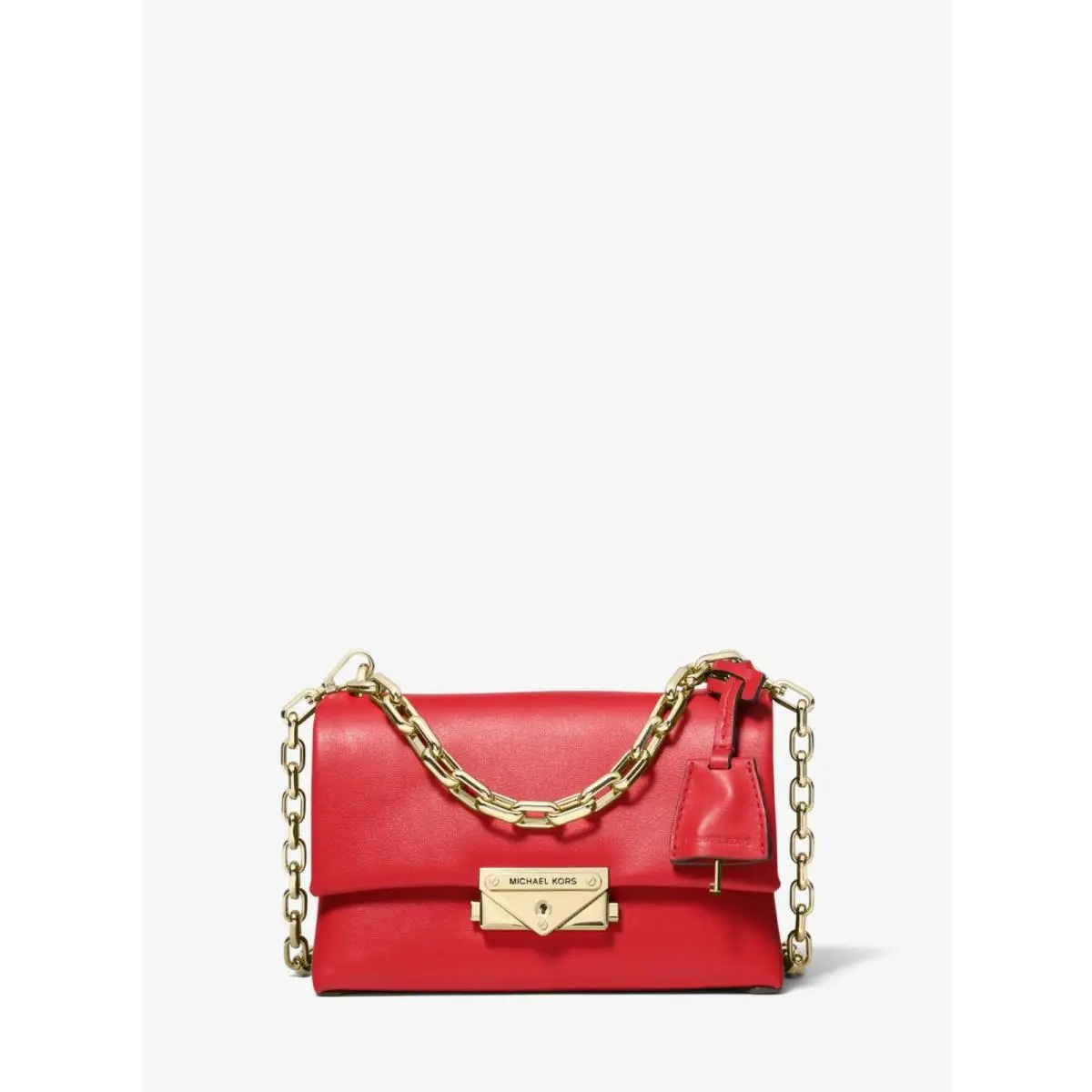 Cece Extra Small/xs Leather Chain Pink Black Purple Red or Tie-dyed Bright Red/gold Leather Chain Strap x-body/handbag by Michael Kors