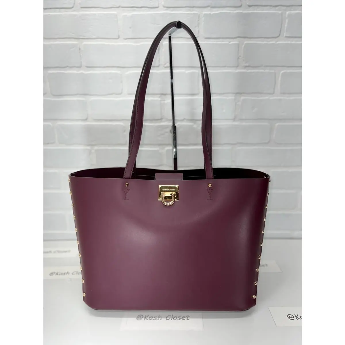 Michael Kors  bag  - Manhattan - Manhattan - Bordeaux, Handle/Strap: Multiple, Hardware: Gold