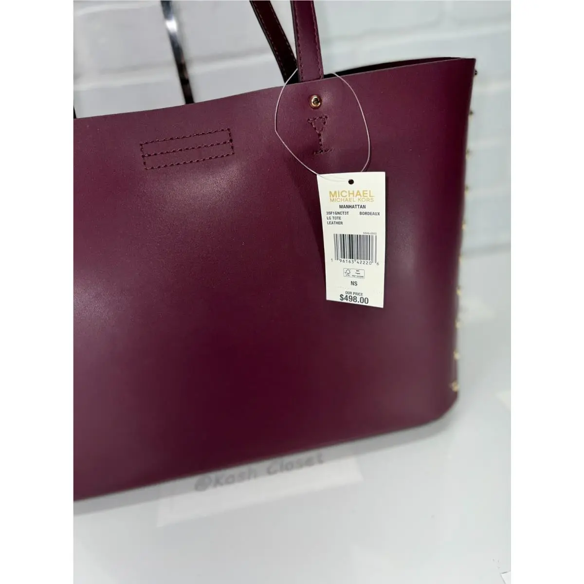 Michael Kors  bag  - Manhattan - Manhattan - Bordeaux, Handle/Strap: Multiple, Hardware: Gold