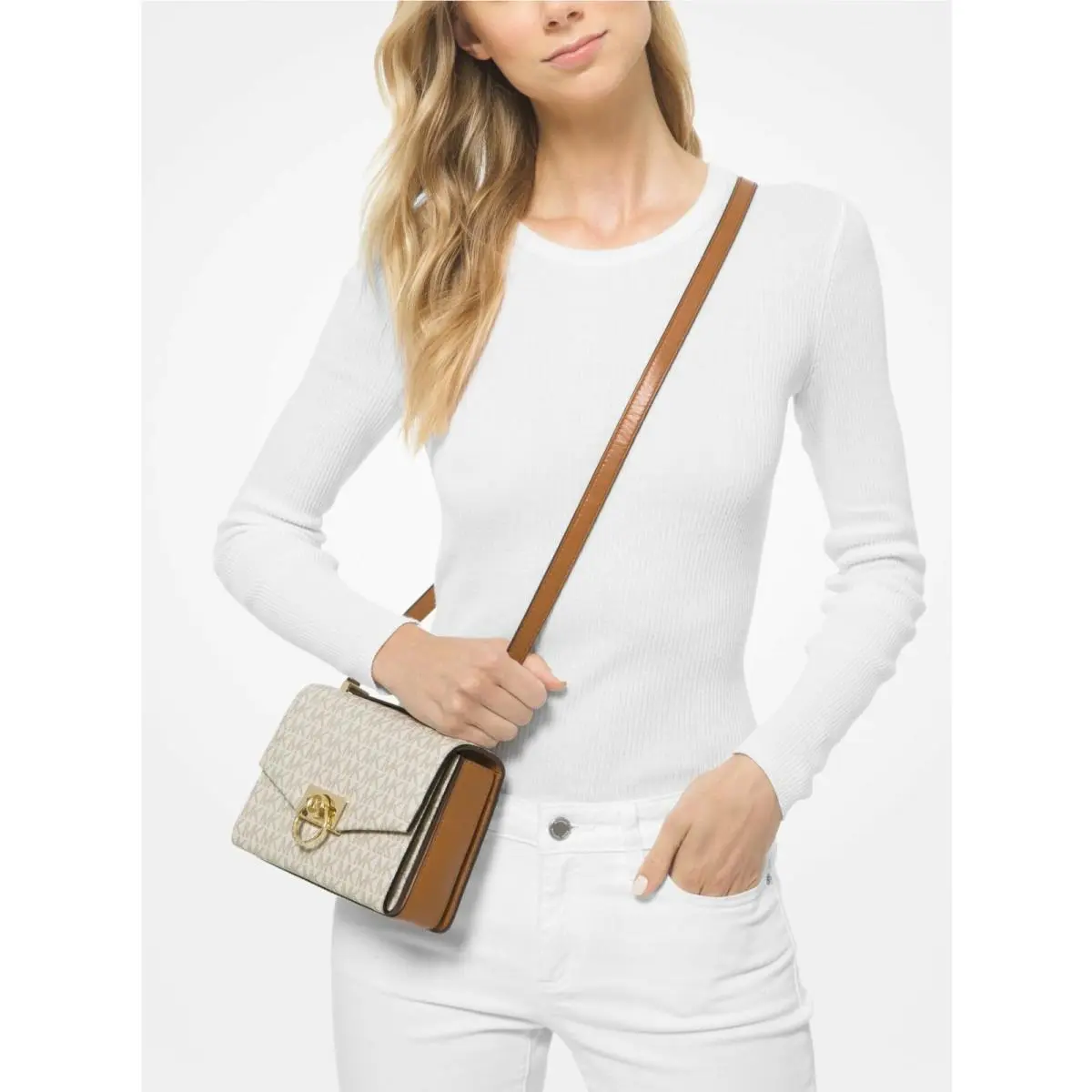 Michael Kors  bag  - Michael Kors Hendrix extra-small - Hendrix - Lining: beige(s), Exterior: Multi Brown Pink/Ballet Red Vanilla/White multi, Many Choices: Authentic Michael Michael Kors