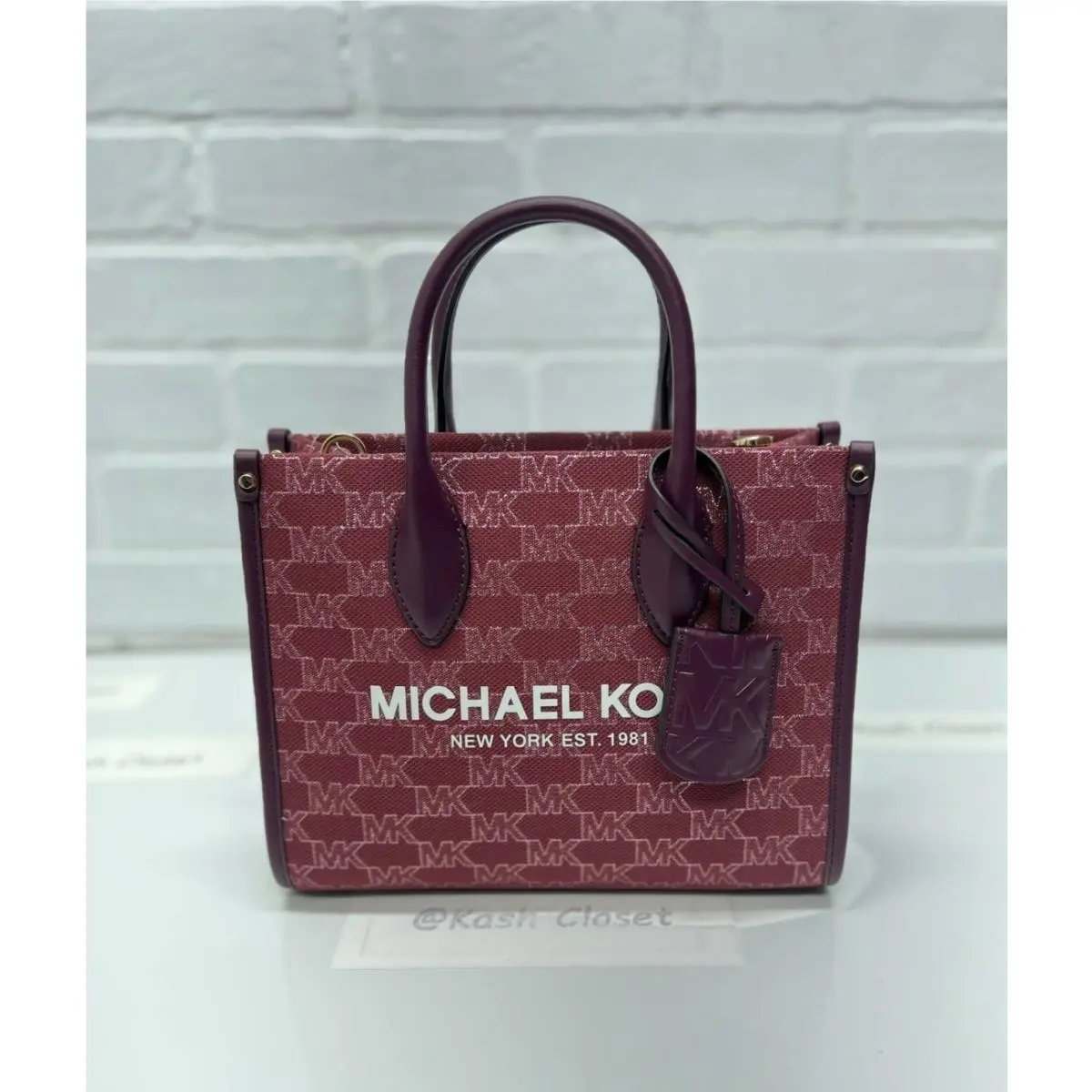 Tote Mirella Small Shopper Top Zip Handbag Crossbody Bag Mulberry Multi by Michael Kors