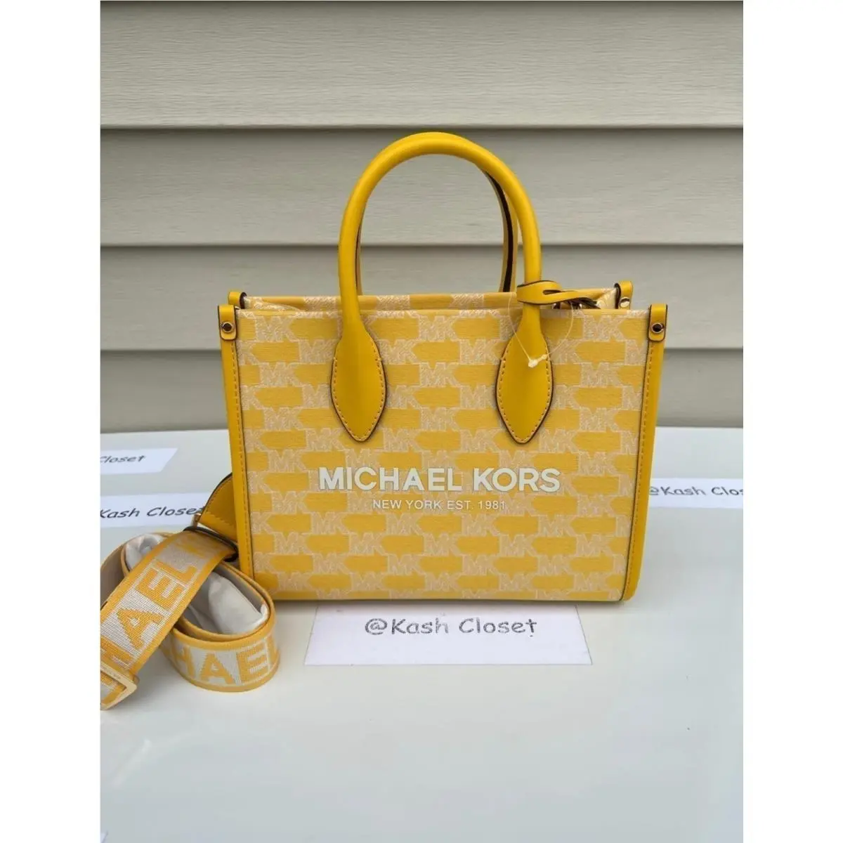 Tote Mirella Small Shopper Top Zip Handbag Crossbody Bag Butter multi by Michael Kors