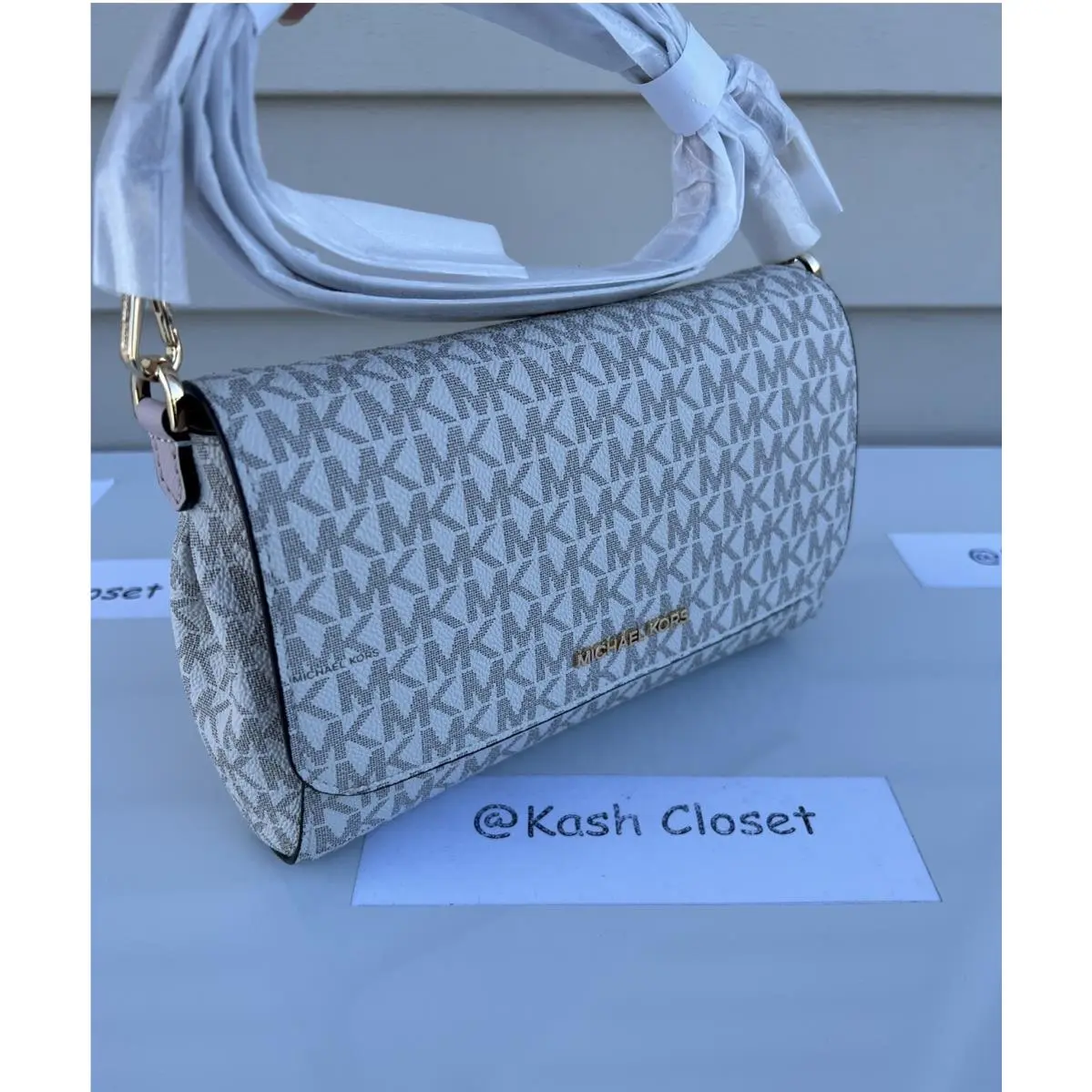 Crossbody Convertible Clutch Bag Jet Set Medium Purse Powder Blush Multi by Michael Kors