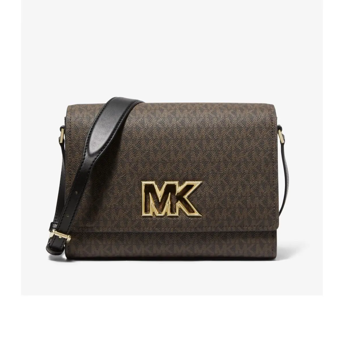 Crossbody Shoulder Bag Mimi Medium Logo Messenger Bag Brown/Black by Michael Kors