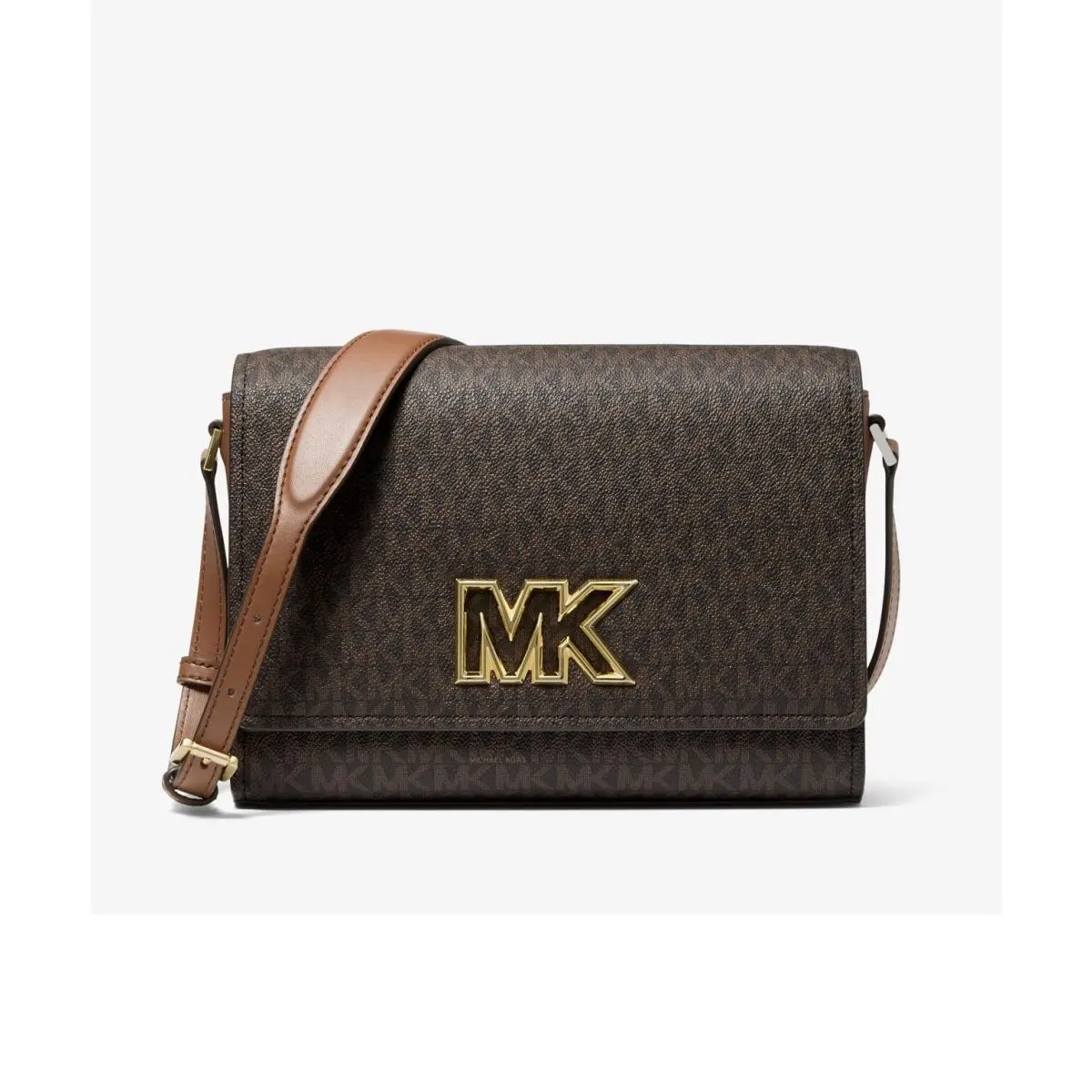 Crossbody Shoulder Bag Mimi Medium Logo Messenger Bag Brown by Michael Kors