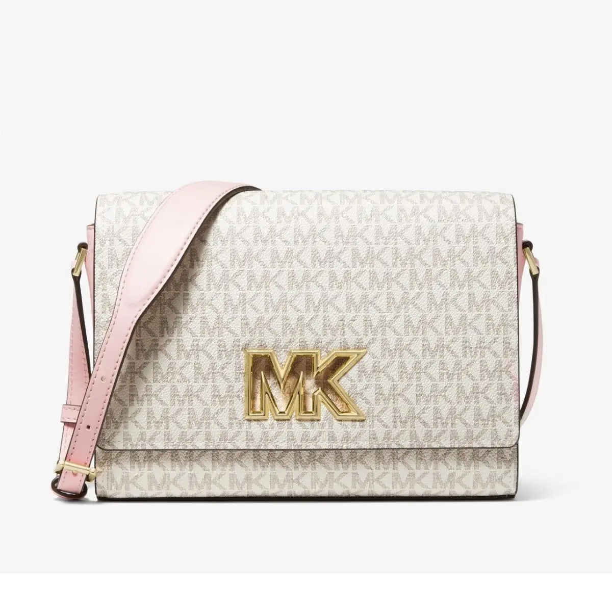 Crossbody Shoulder Bag Mimi Medium Logo Messenger Bag Powder Blush Multi by Michael Kors