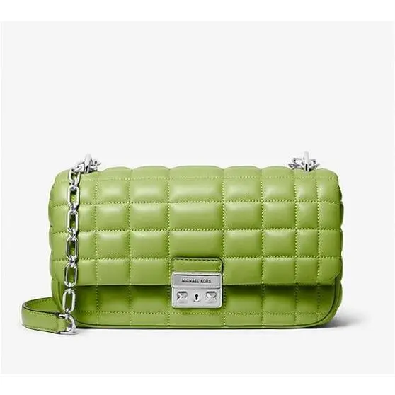 Shoulder Bag Tribeca Large Quilted Leather Purse Pear by Michael Kors