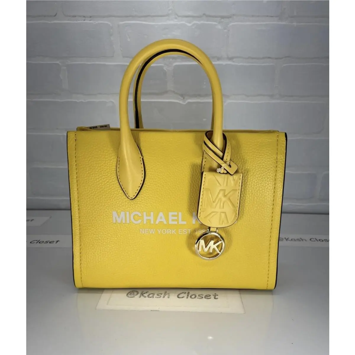 Mirella Small Shopper Top Zip Handbag Crossbody Daffodil by Michael Kors