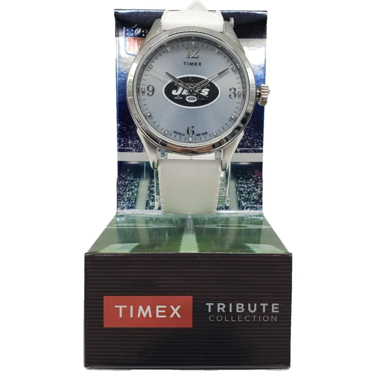 Recruit New York Jets Nfl Recruit York Jets Nfl 40mm Rubber Strap Unisex Watch Twzfjetwb by Timex