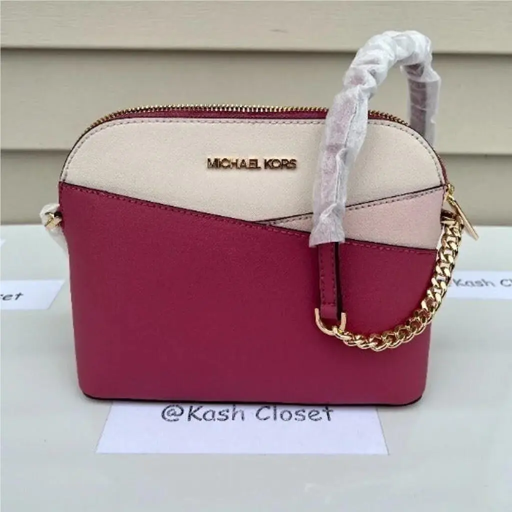 Dome Jet Set Travel Medium Xbody Bag Purse Rosewood by Michael Kors