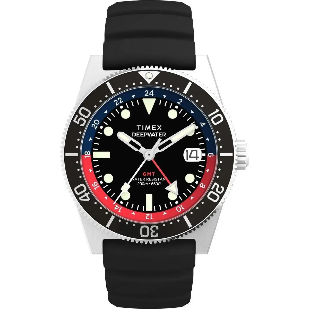 Black Mens Analogue Watch Deep Water Reef TW2W75000 by Timex