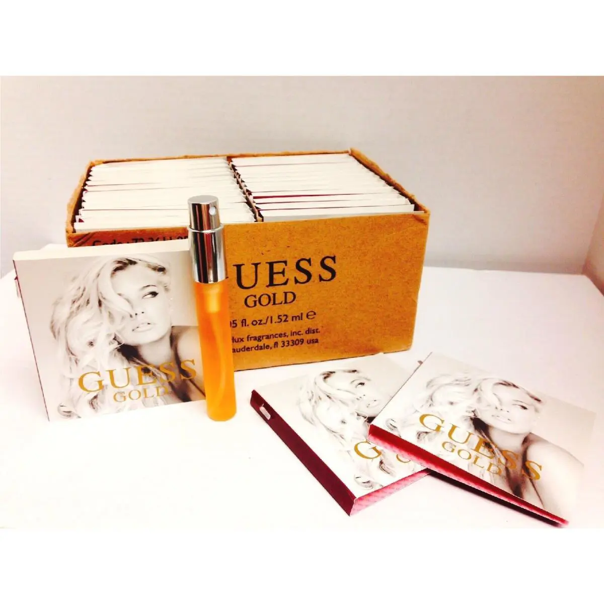 Guess Gold BY Guess Sample Vials 0.05 Oz Lot L Edp Splash Equals 2.5 Free Gift