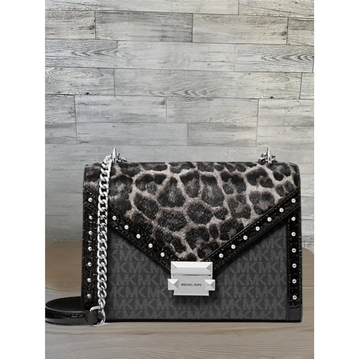 Michael Kors Whitney Medium Handbag Purse Crossbody Shoulder Bag Messenger Black