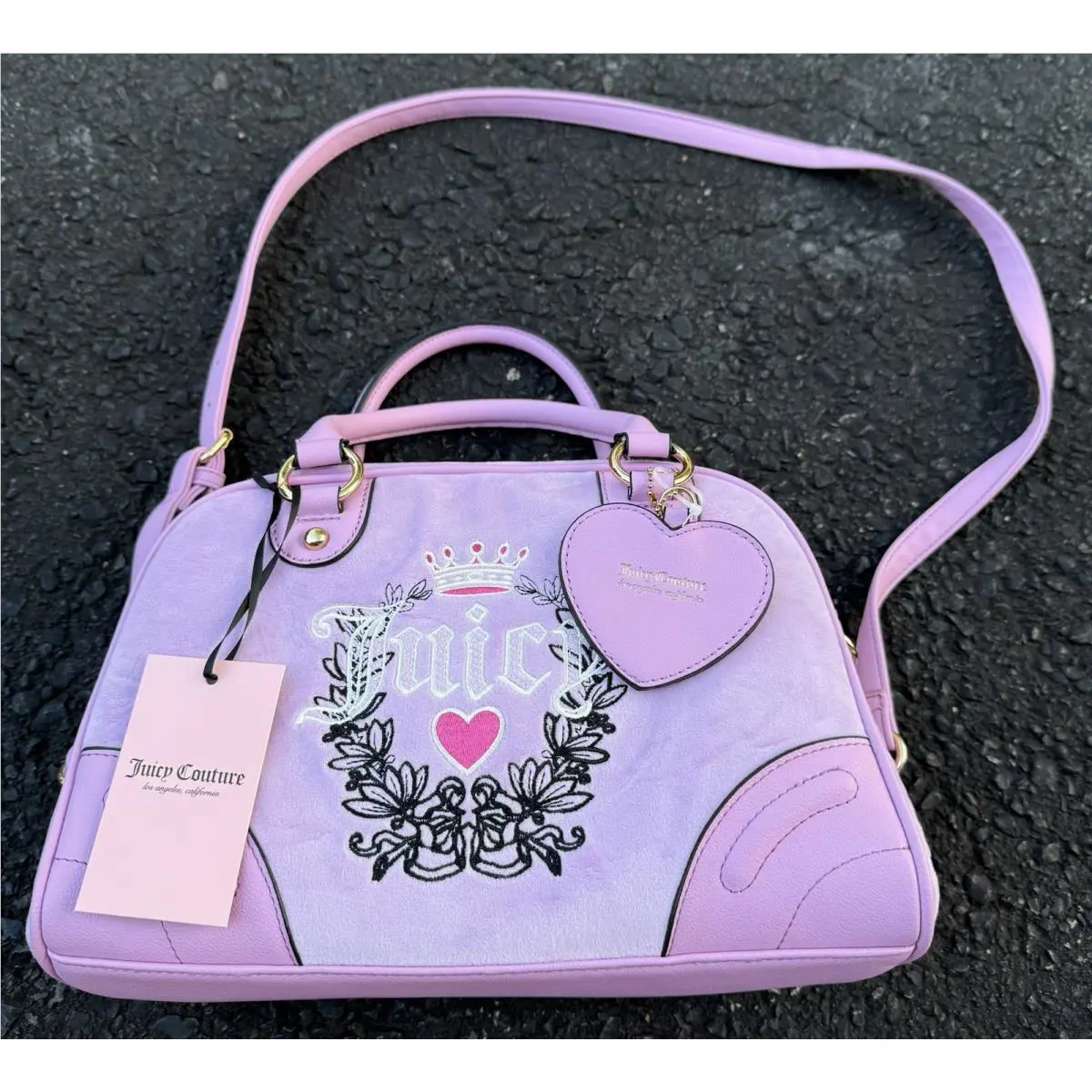 Juicy Couture Fondant Pink Heritage Bowler Crossbody Bag