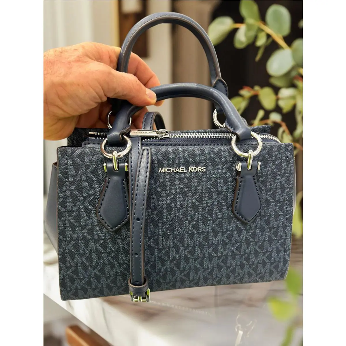 Michael Kors Marilyn Women Small Handbag Purse Crossbody Messenger Bag Admiral