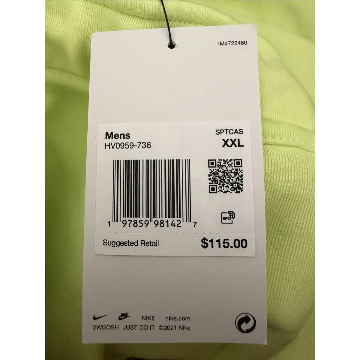 Nike clothing - Nike Tech Fleece - Tech Fleece - HV0959736 - Light Lemon Twist / Black 8