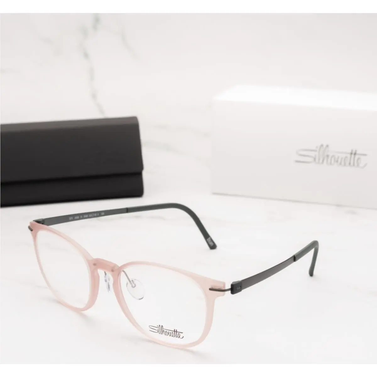Silhouette Infinity View 2938/75 3540 Rosé Matte/dark Green Silky Matte