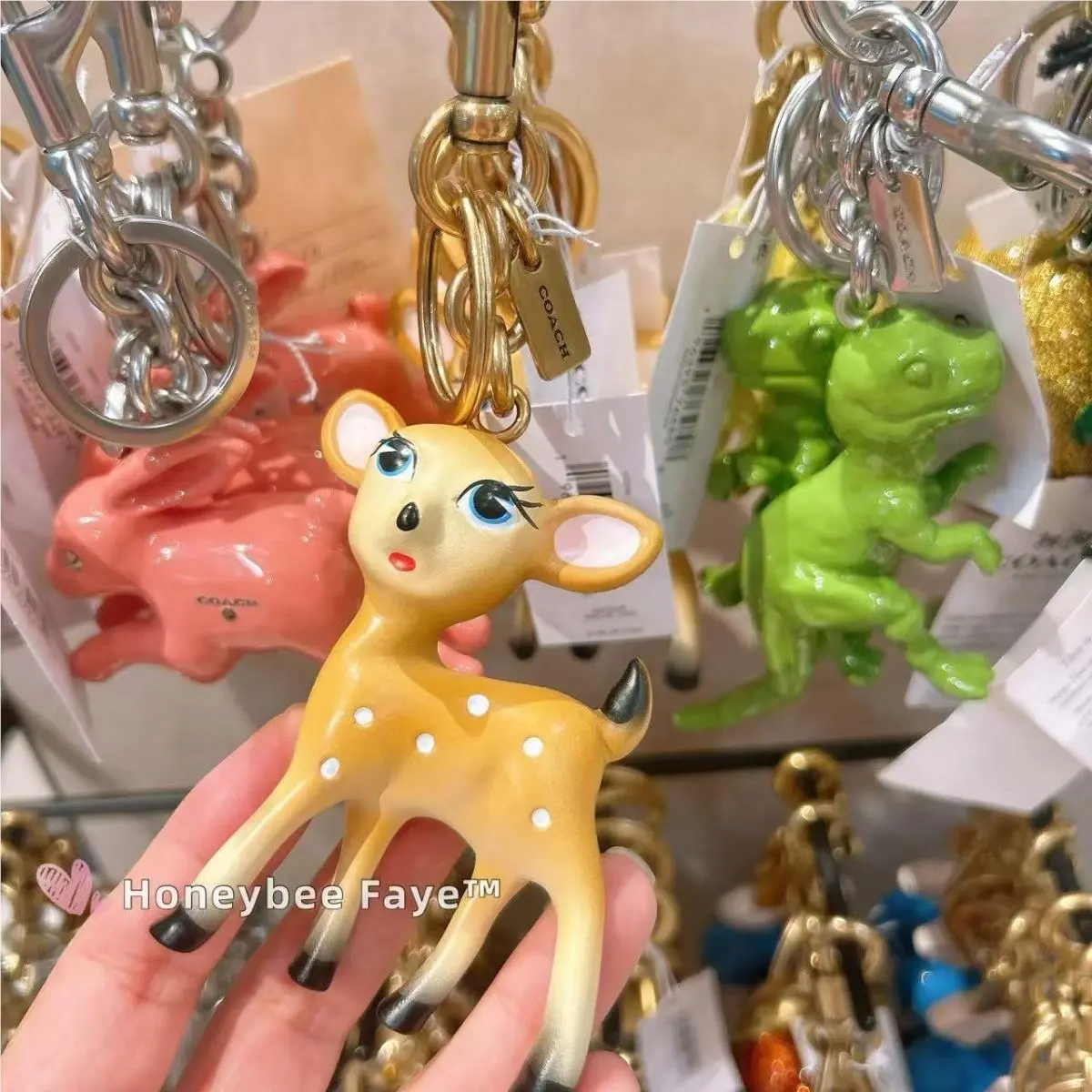 Coach Deer/t Rex/bunny/butterfly/ Snail Bag Charm CCD40/CAX75/CBH21/CAX69