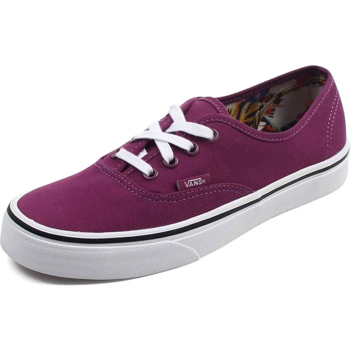 Vans Unisexadult Shoes Cuban Floral Dark Purple/true White - Purple
