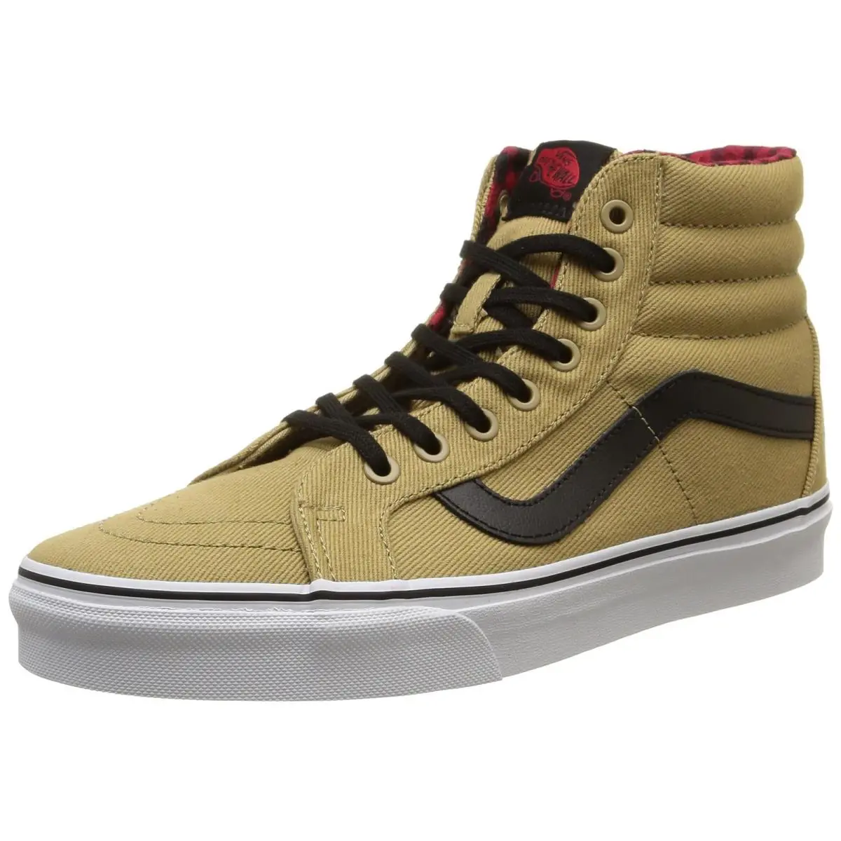 Vans Unisexadult Sk8Hi Reissue Shoes Twill Gingham Cornstalk/black - Cornstalk/Black