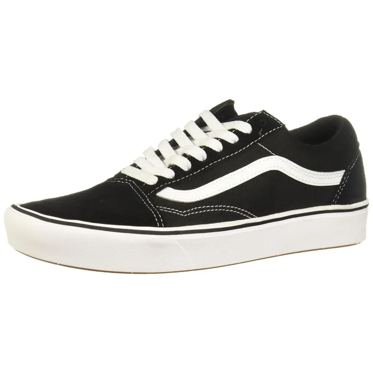 Vans Unisex Comfycush Old Skool Shoes Classic Black/true Whit - Black