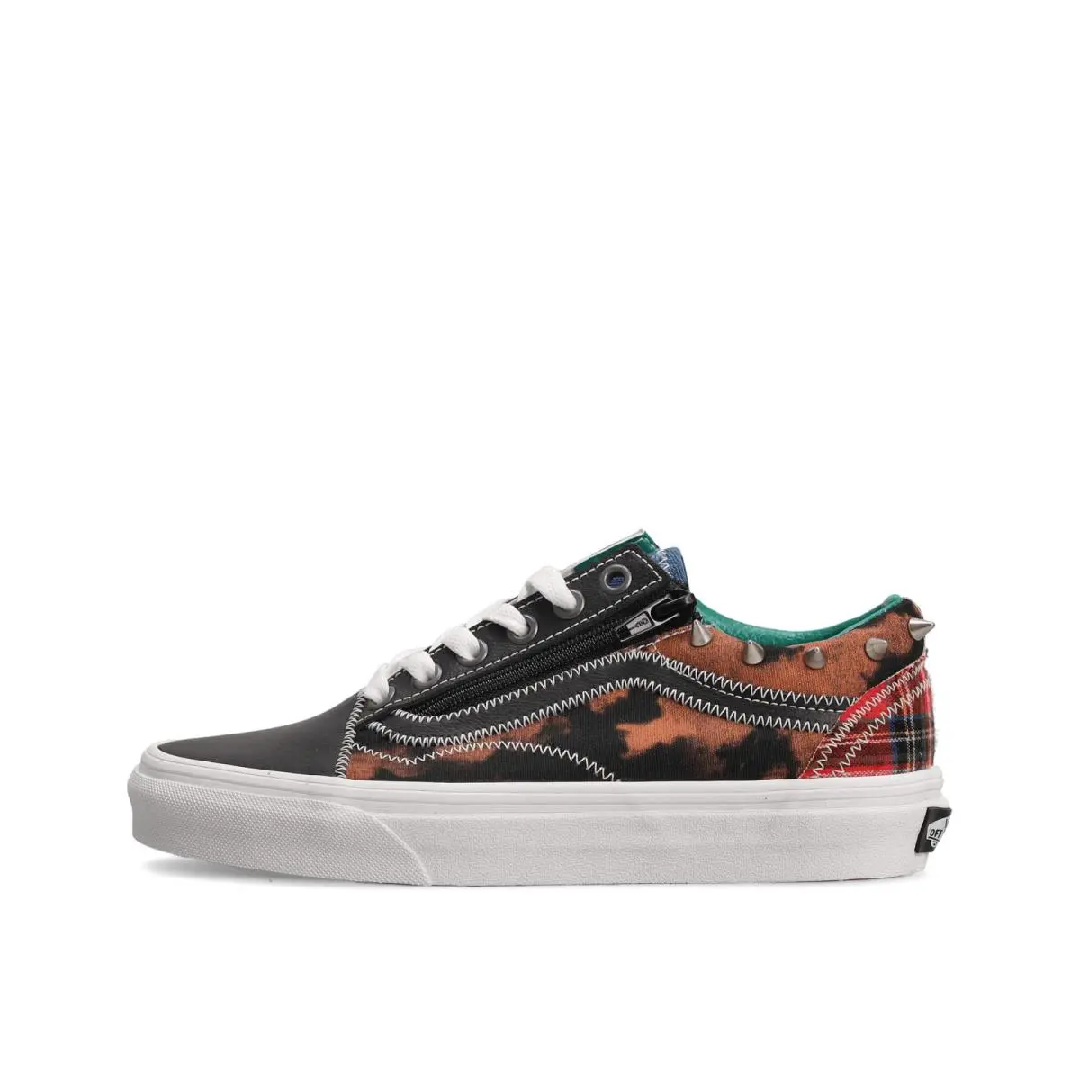 Vans Unisexadult Old Skool Zip Shoes Tartan Daze Multi Acid Dye - Animal Print