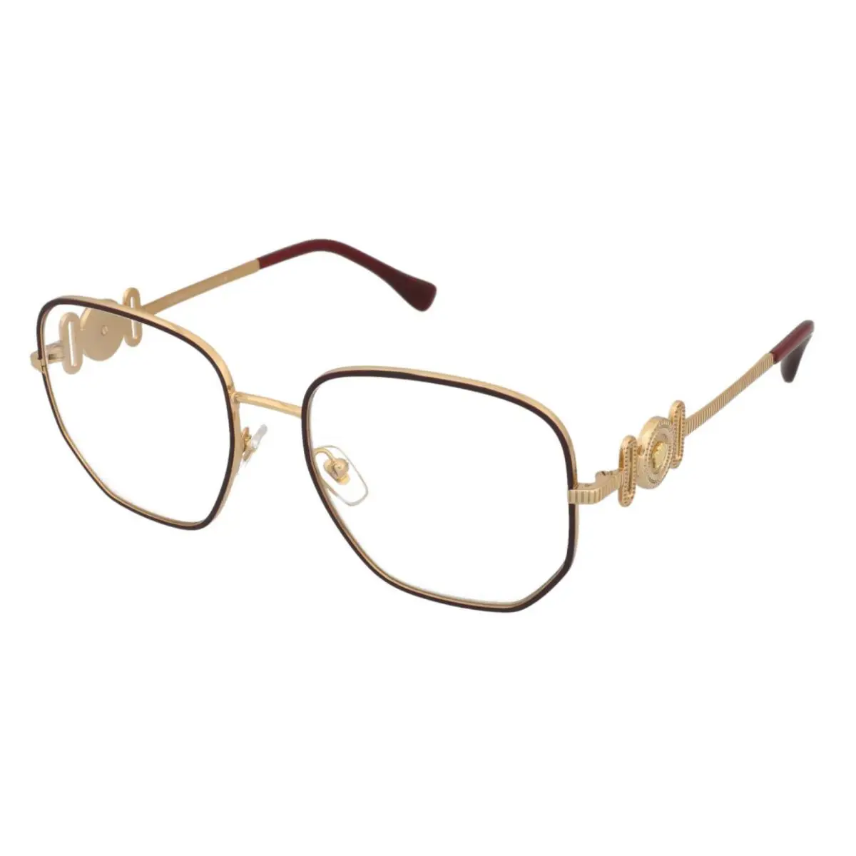 Versace Reading Glasses Mod. 1283 1480 54-18 145 Gold Burgundy Frames Readers
