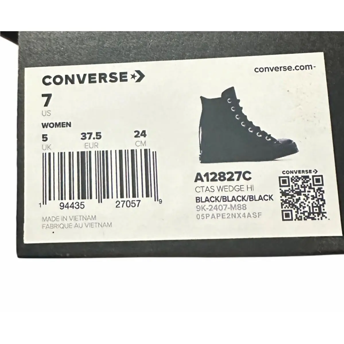 Converse shoes - Converse All Star Chucks - All Star Chucks - A12827C - Black (UPC: 194435270579) 6