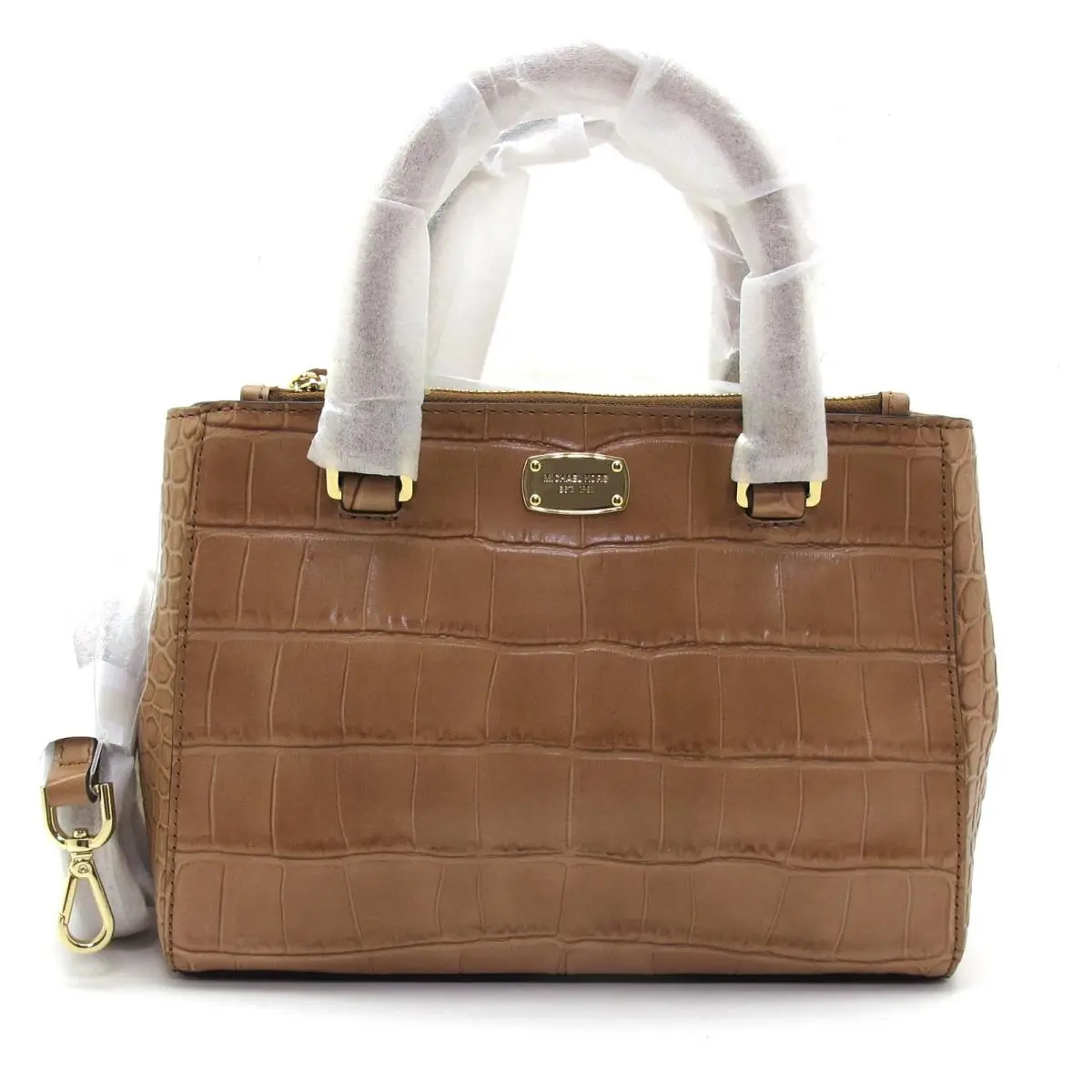 Kellen XS Satchel Embossed Leather Walnut Light Brown by Michael Kors