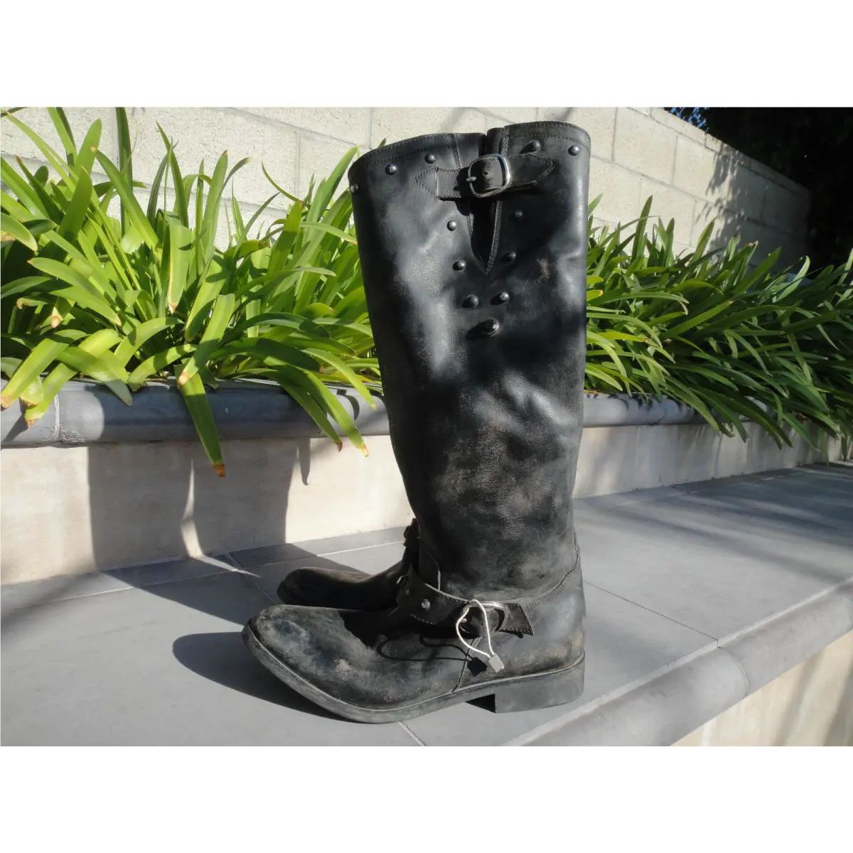 Golden Goose Deluxe Brand Kate Moto Distressed Studded Boot EUR37 Black or Brown