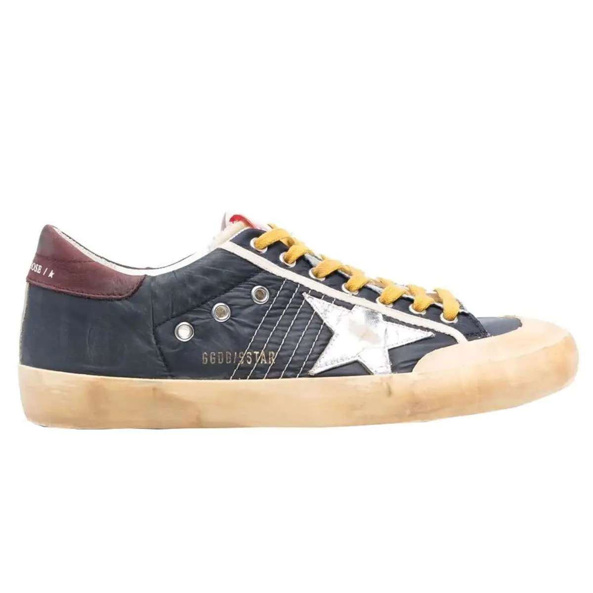 Golden Goose Super-star Penstar Nylon Upper Stitching Mens Distressed Sneakers 40