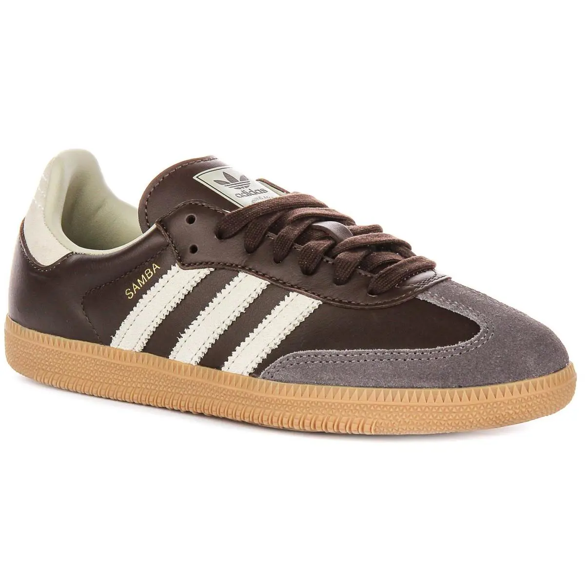 Adidas Samba OG W Retro Lace Up Leather Womens Sneaker In Brown US 4 -10 - Brown