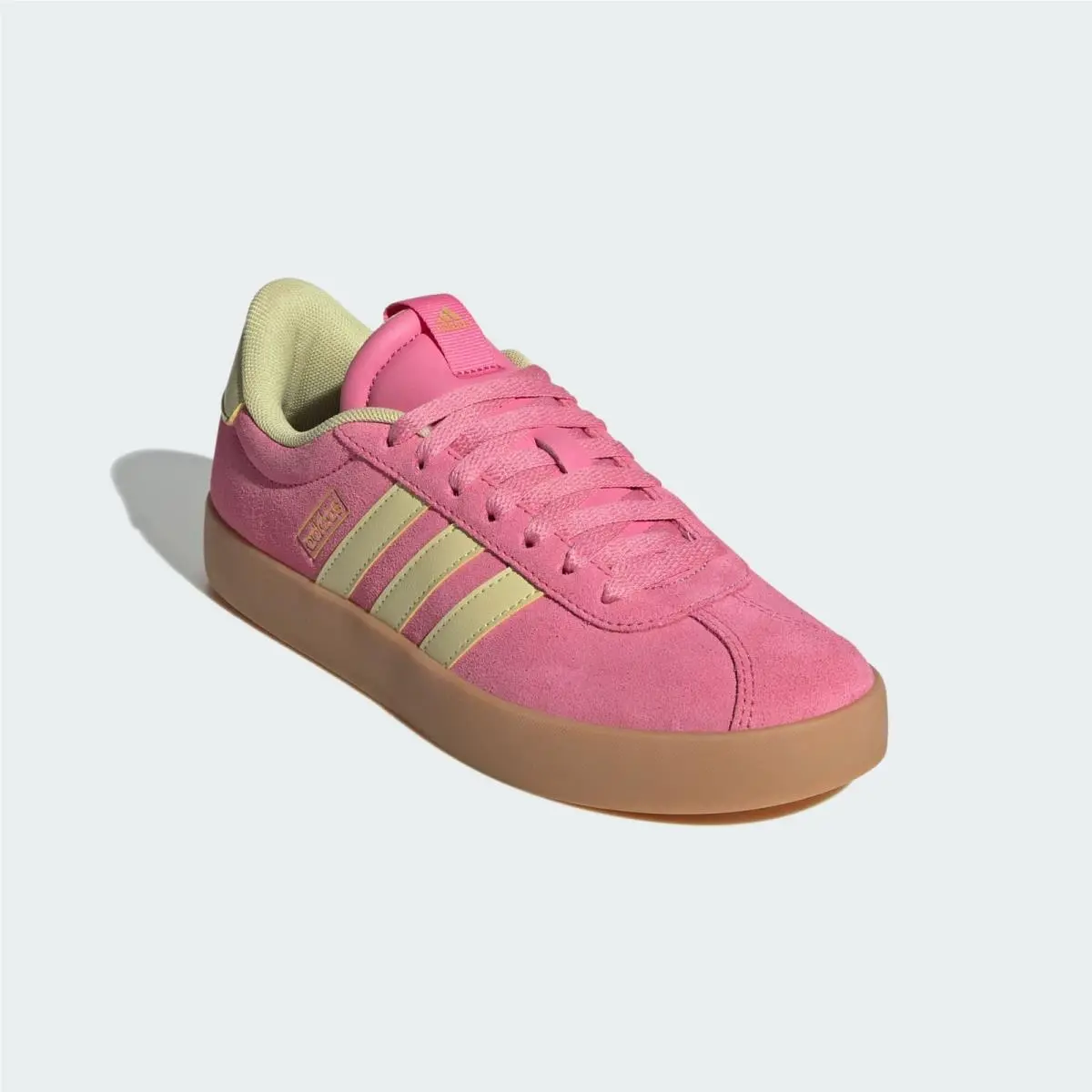 Adidas shoes - adidas Vl Court - Court - JR8647 - Pink /Powder Yellow/Gold Metallic 10