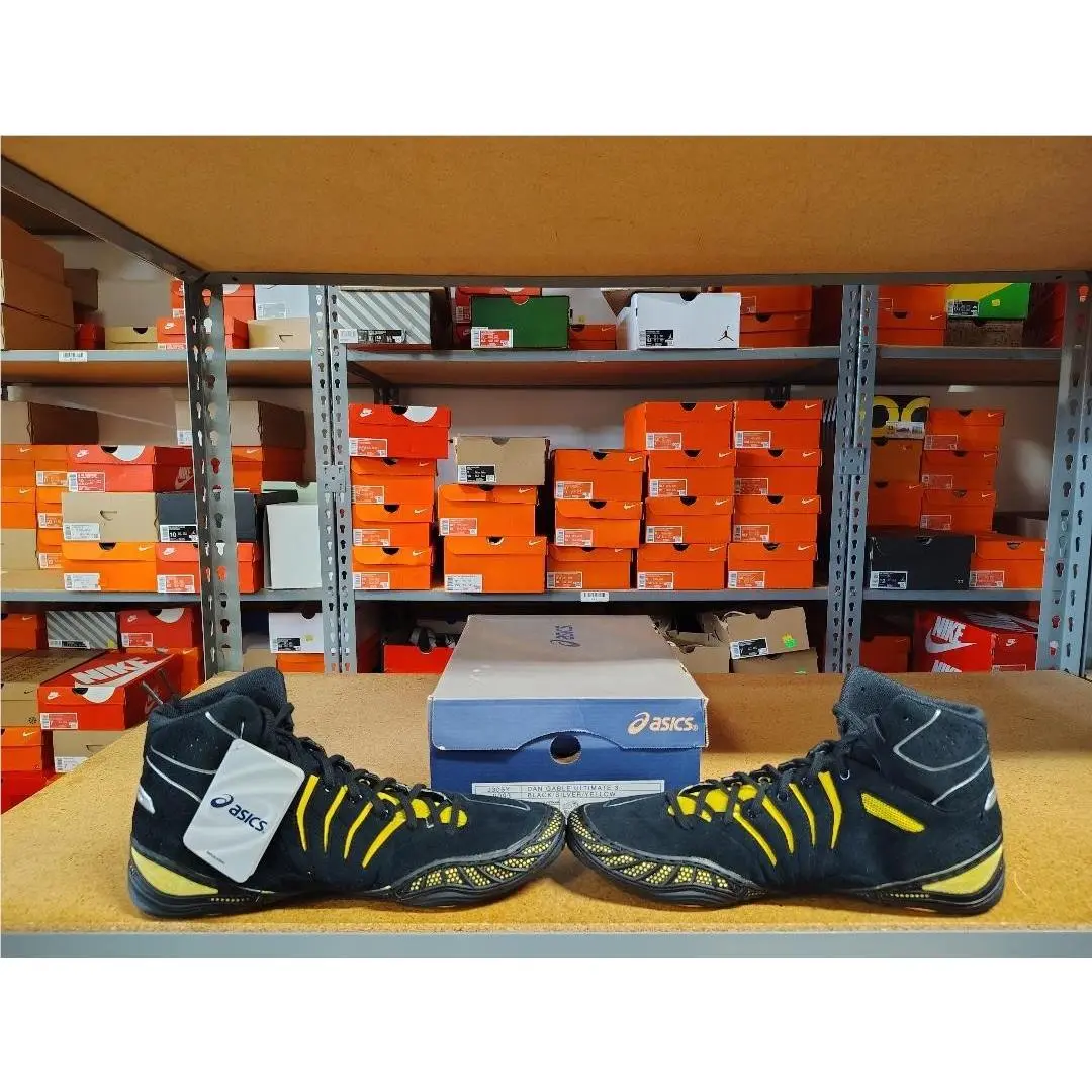 Adidas shoes - Dan Gable Ultimate 3 - Dan Gable Ultimate - J305Y-9093 - Black Silver Yellow 9