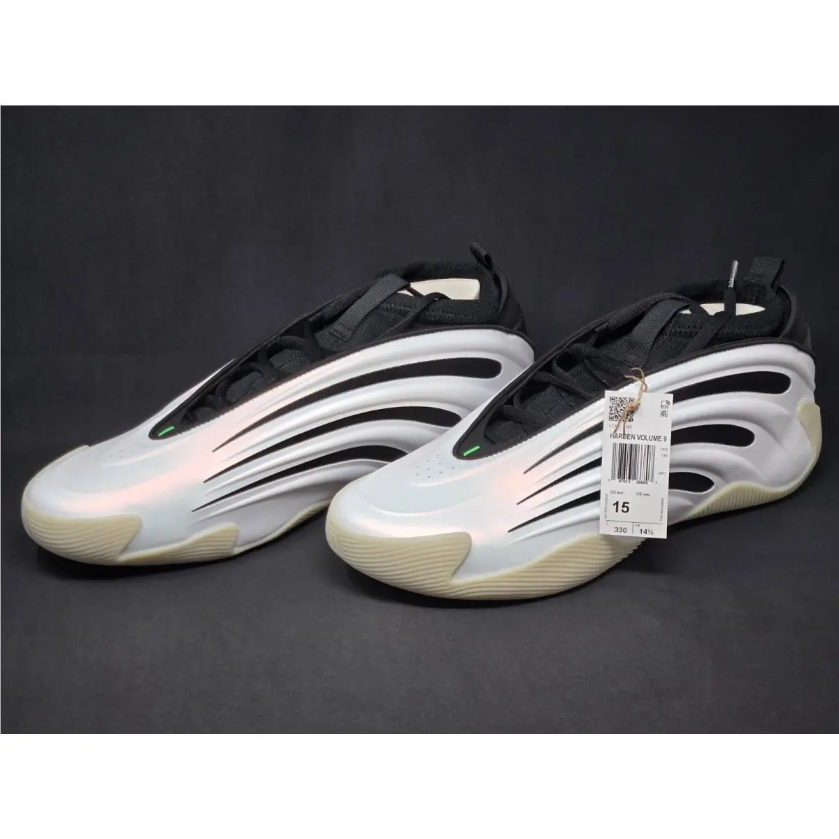 Adidas Harden Volume 9 Mens Sizes Cloud White Black Basketball Shoes JR2504 Nby