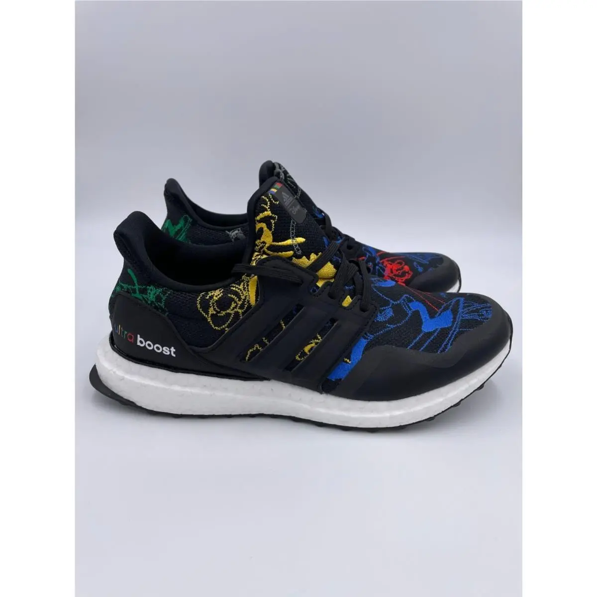 Adidas Ultraboost Dna X Disney Goofy Black Blue Primeknit Shoes Womens FX0227